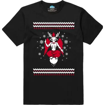 Pánské tričko Pánské tričko Satanské Vánoce s Bafometem (Velikost: XL, Barva: Černá)