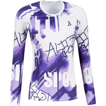 Dámské funkční tričko s dlouhým rukávem premium ALTISPORT VOJ/ALW076TR03 VIOLET/WHITE XS
