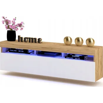 Komoda Závěsná skříňka RTV komoda PLAY Craft bílá LED 160