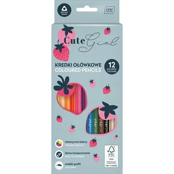 Pastelka Interdruk Pastelky trojúhelníkové 12kol. ROZTOMILÁ DÍVKA