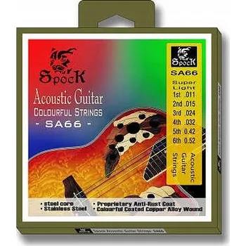 Struna pro kytaru a smyčcový nástroj Struny Spock SA66 11-52 pro akustickou kytaru