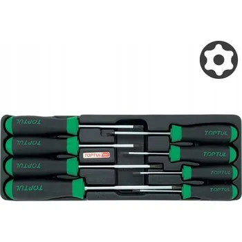 Šroubovák SADA ŠROUBOVÁKŮ VLOŽKA ŠROUBOVÁKY TORX T9-T40 8KS TOPTUL GAAT0807