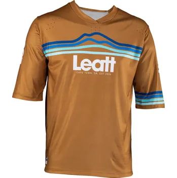 cyklistický dres LEATT Cyklistický dres s krátkým rukávem - MTB ENDURO 3.0 - hnědá S