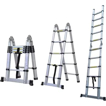 Žebřík MXM 2v1 Teleskopické kloubové štafle - 3,2m, hliníkové