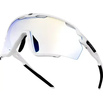 Sluneční brýle FORCE - brýle Cyclone fotoch. skla bílá/modrá