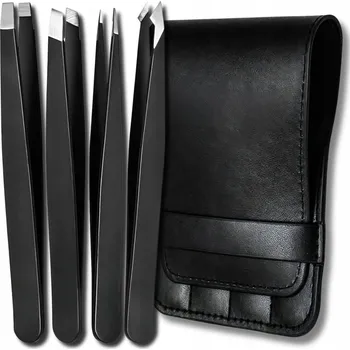 Kosmetická pinzeta Pinzeta na úpravu obočí, sada 4 ks pinzeta, profesionální, přesné pouzdro