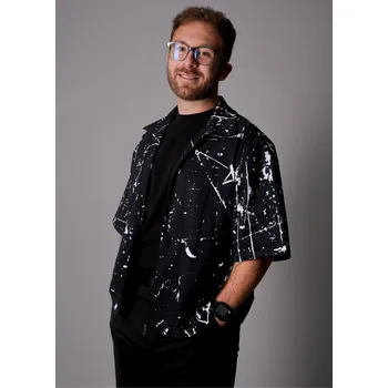 Pánská košile Pánská košile premium ALTISPORT VOJ/ALM034KOS01 ČERNÁ XL