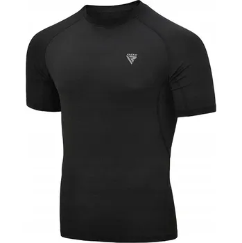 Pánské tričko TRIČKO T1 RASHGUARD KRÁTKÝ RUKÁV RDX ČERNÉ XL ČERNÉ