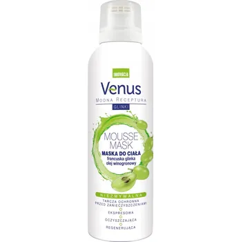 Pleťová maska Maska na tělo Venus Mousse Mask Francouzský jíl + Hroznový olej 200 Ml