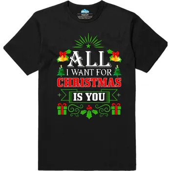 Dívčí tričko Dětské tričko Jediné, co chci k Vánocům, jsi ty (Velikost: 9-11, Barva: Černá)