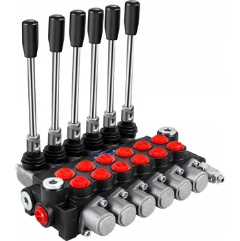 Rozvaděč VEVOR Hydrauliczny Zawór Kierunkowy 6 Szpul 11GPM Kompaktní konstrukce