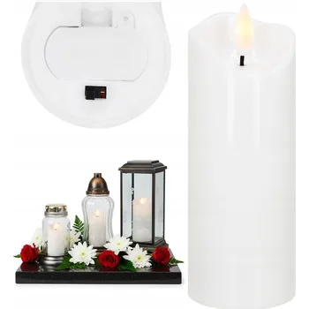 Svíčka LED vklad do hřbitovní svíčky Springos 13,5 cm