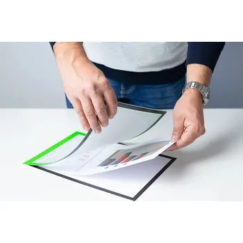 MAGNETICKÁ SAMOLEPÍCÍ KAPSA PRO NEMAGNETICKÉ POVRCHY A4, ZELENÁ