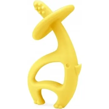 Ortodontické kousátko žirafa Mombella silikonové žluté