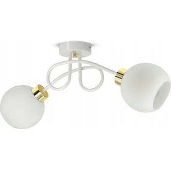 Závěsné stropní svítidlo lustr Bílé skleněné koule White Glass PE2 LED E27