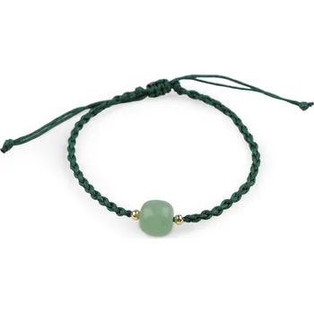 Náramek Náramek shamballa s imitací minerálu, barva 6 zelená tmavá