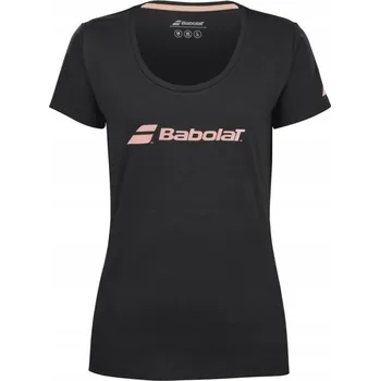 Dámské tričko TRIČKO BABOLAT EXERCISE BABOLAT TEE WOMEN ČERNÁ/ČERNÁ XS