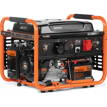 Elektrocentrála Přenosná elektrocentrála třífázová Daewoo 6500 W benzínová