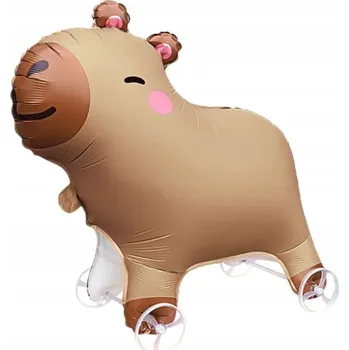 Balónek Fóliový balónek na kolečkách - Hnědá Kapybara, 50*24*56 cm