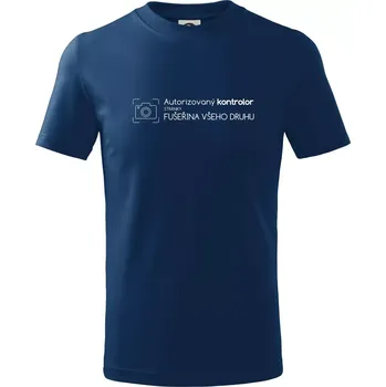 Autorizovaný kontrolor stránky fušeřina všeho druhu - Tričko dětské bavlněné - 98 cm / 2 roky ( Půlnoční modrá )