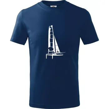 Chlapecké tričko Katamarán z boku - Tričko dětské bavlněné - 122 cm/6 let ( Půlnoční modrá )