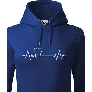 Dámská mikina Dámská mikina pro zubaře pulz, Barva Modrá, Velikost XS, Canvas Dámská mikina Bezvatriko.cz 2915