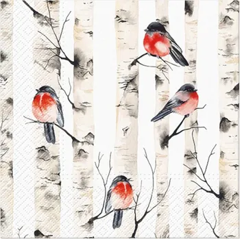 Papírový kapesník Ubrousky PAW Dekor L (20ks) Birch Trees