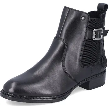 Dámská zimní obuv RIEKER dámská kožená kotníková obuv CHELSEA 73485-00 černá 41