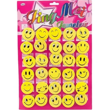Odznak smile 4,5cm žlutý 30ks