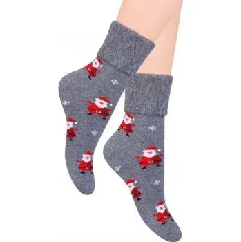 Dámské ponožky Dámské froté ponožky Nicolaus - 35-37 / šedá