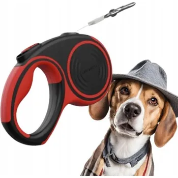 Vodítko pro psa VODÍTKO PRO PSA, pásek 4 m (M) do 20 kg, červené DOGNESS LIBERTY