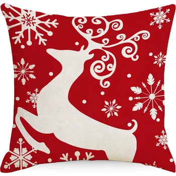 Dekorativní polštářek 2 x VÁNOČNÍ POVLEČENÍ NA DEKORAČNÍ POLŠTÁŘEK 45 x 45 cm