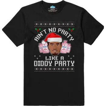 Pánské tričko Pánské tričko Vánoční Diddyho Párty (Velikost: XL, Barva: Černá)