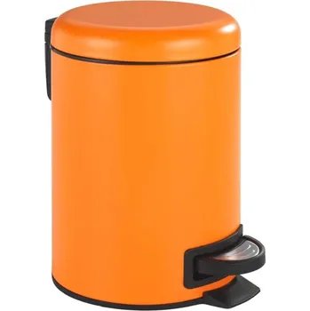 Odpadkový koš Odpadkový koš 5l s pedálem, oranžový - do kuchyně, koupelny, na odpad