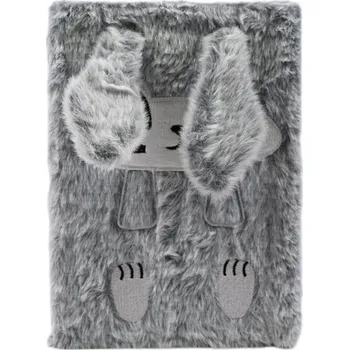 Zápisník PLYŠOVÝ MEDVÍDEK ZÁPISNÍK NOTES DENÍK S PLYŠOVÝM OBALEM A5