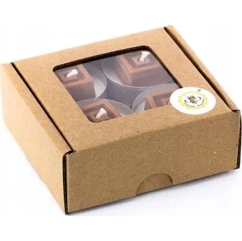 Svíčka Sójová svíčka tealight Brownie Miodowa Mydlarnia 4 ks
