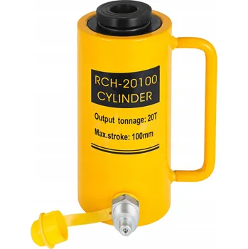 Hever Hydraulický válec 20T se zdvihem 100 mm, dutým pístem a přenosnou rukojetí
