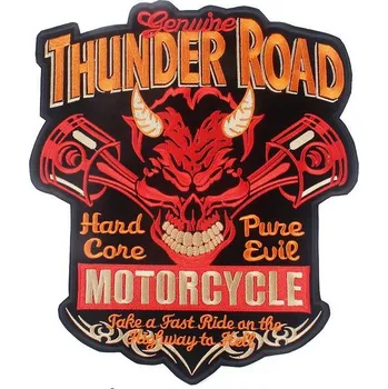 Nášivka Moto nášivka na záda Thunder Road- XXL 25 cm x 30 cm