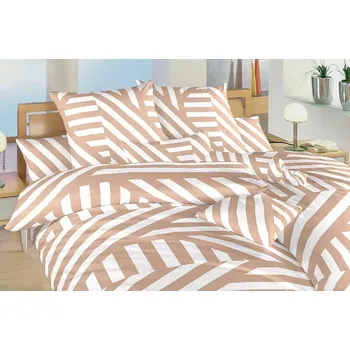 Bavlněné povlečení - Zebra světle hnědá - na niť. knoflíky