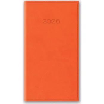Kalendář Kalendarz kieszonkowy A6 2026 pomarańczowy