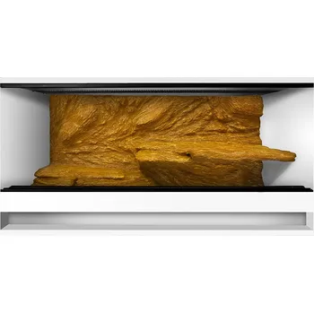 Terárium ReptiEye Terárium z lamina 150x60x60 bílý s 3D stěnou – varianta J Varianta terária: terárium s úkrytem