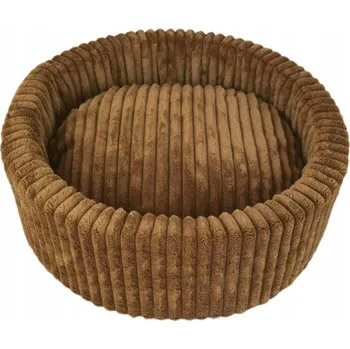 Pelíšek pro psa Pelíšek Kulatý s proužky Hnědý, výška 10 cm, průměr 38 cm