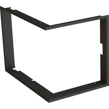Krbová vložka Zazdívací rámeček 1x90° hloubka 80mm, černý, BeF Therm (V) 7 CP/CL