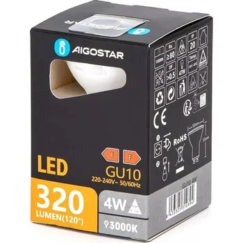 Žárovka Žárovka GU10 LED reflektor 4W = 47W 320Lm 3000K teplá bílá 100D