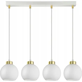 Závěsné stropní svítidlo lustr Bílé skleněné koule White Glass BZ4 LED E27