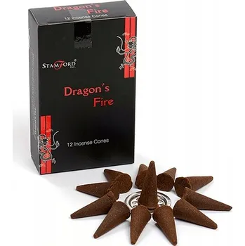 Vonná tyčinka Černé kuželové vonné tyčinky Stamford - Dračí oheň