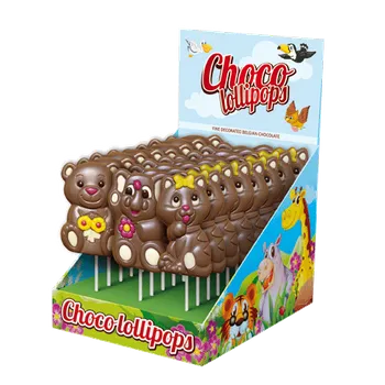 Bonbon Čokoládová zvířátka - lízátka (30 x 35 g) [T-Severka, 1050 g]