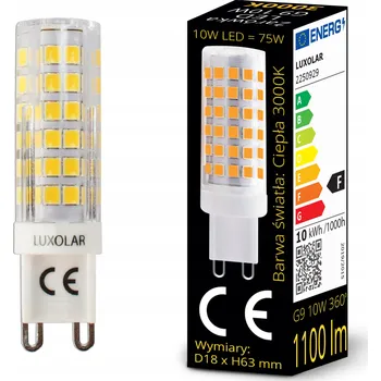 Žárovka LED žárovka Luxolar G9 10 W 1100 lm teplá bílá 3000 K