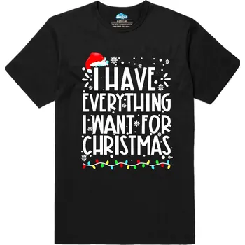 Pánské tričko Pánské tričko Mám vše, co chci k Vánocům (Velikost: S, Barva: Černá)