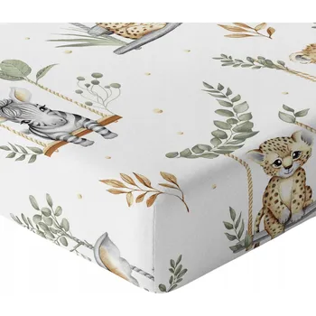 Prostěradlo PROSTĚRADLO DĚTSKOU POSTÝLKU 160x80 S VYPADAJÍCÍM PÁSEM HRUBÁ BAVLNA 100% POLSKÝ VÝROBEK